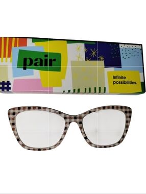 Pair Eyewear Brand Wanda Style Magnetic Topper " The Chestnut Check" (Retired)